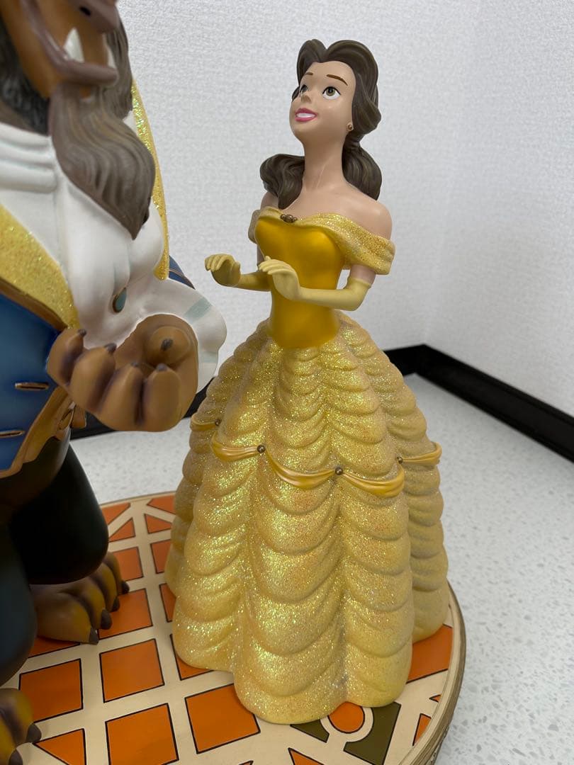 【未使用品】ディズニー 美女と野獣 陶器 フィギュア 高さ約64cm ※i1※