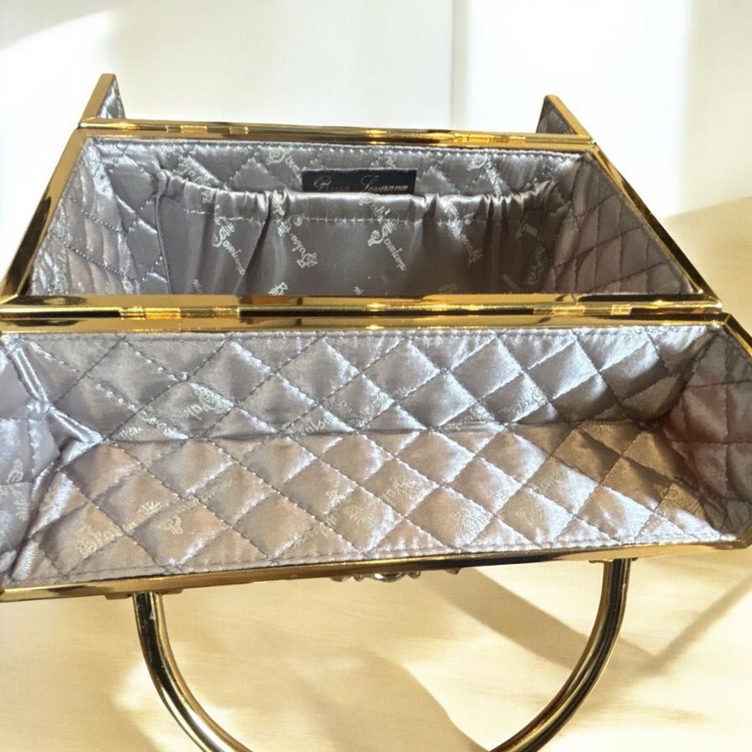 【美品】ボルサソベラナ　バニティバッグ　ハンドバッグ　Red×Gold