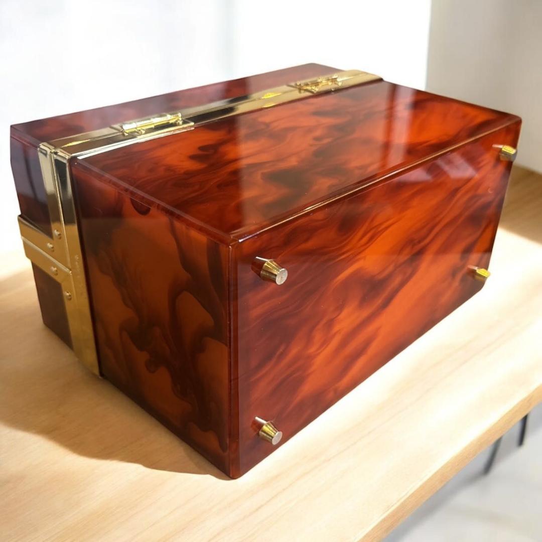 【美品】ボルサソベラナ　バニティバッグ　ハンドバッグ　Red×Gold