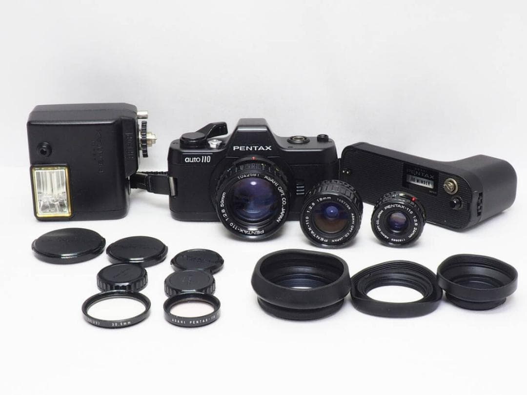 ■美品■ PENTAX AUTO110 トリプルレンズセット 良好 露出計稼働