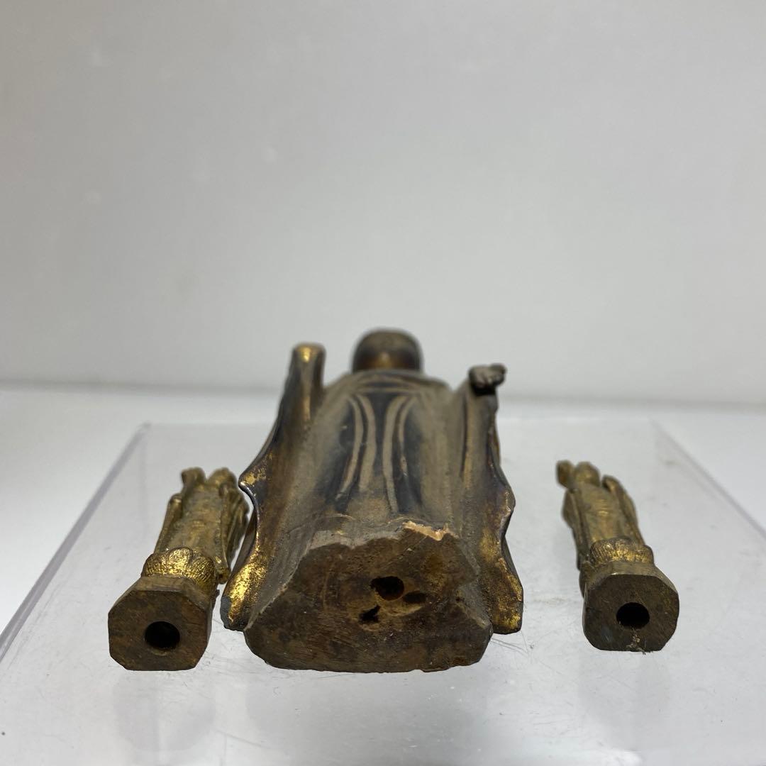 江戸初期　木彫　阿弥陀仏　厨子入　東さ7-1124②