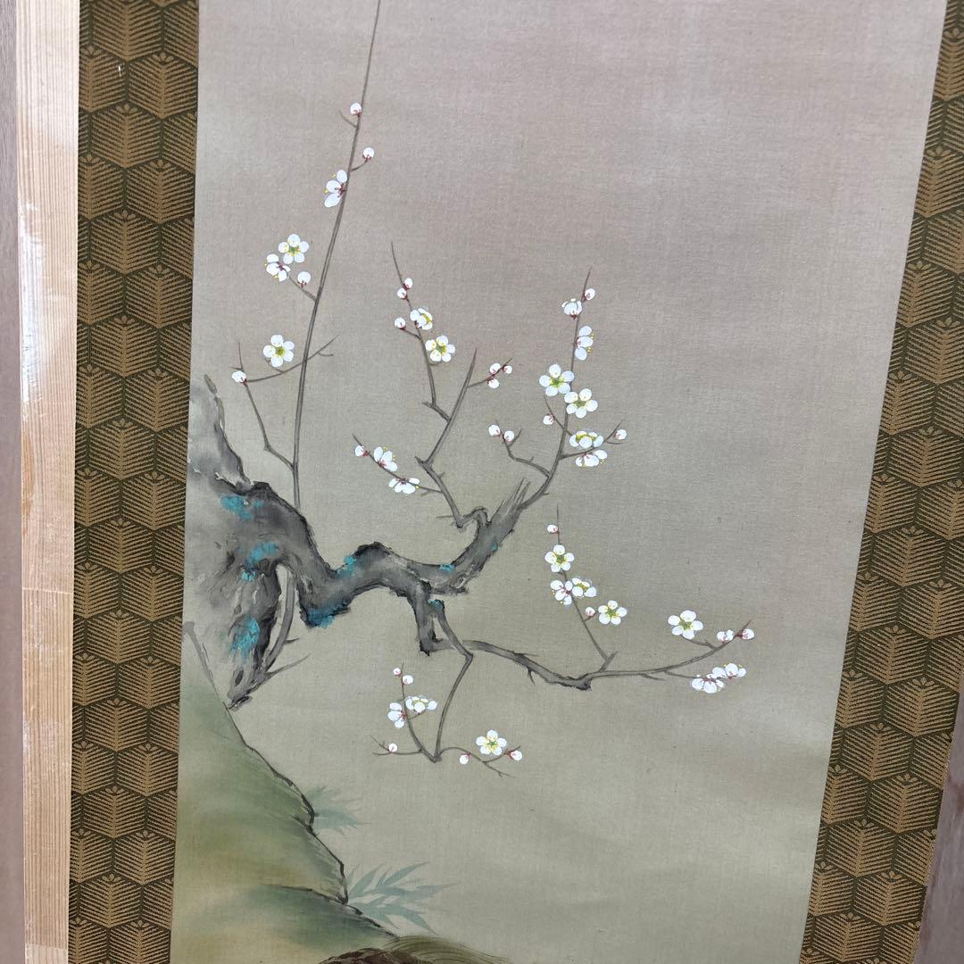 亀と梅の花 寿老人　3セット掛軸　　0121o84