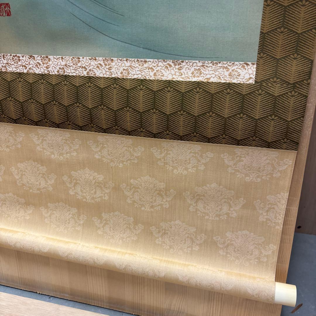 亀と梅の花 寿老人　3セット掛軸　　0121o84