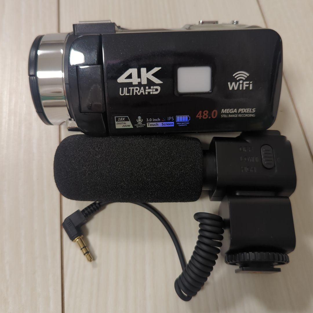 4K ビデオカメラ 48.0MP Wi-Fi機能付き