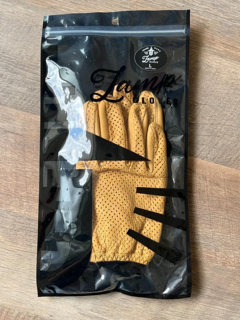 LAMP GLOVES ランプグローブス パンチング キャメルL