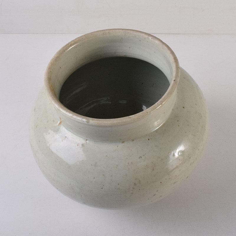 朝鮮美術　李朝　高麗白磁　丸壺　壷　D　R8647H