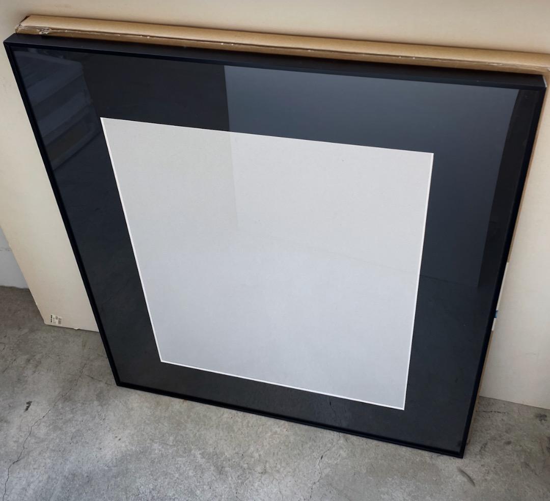 【廃番】アルミ額縁　全紙　ギャラリー　コニカミノルタ　黒＋白マットのオマケ付き