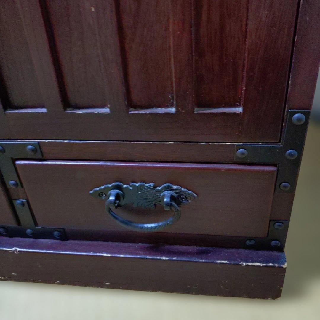 民芸調家具 階段箪笥　右上がり