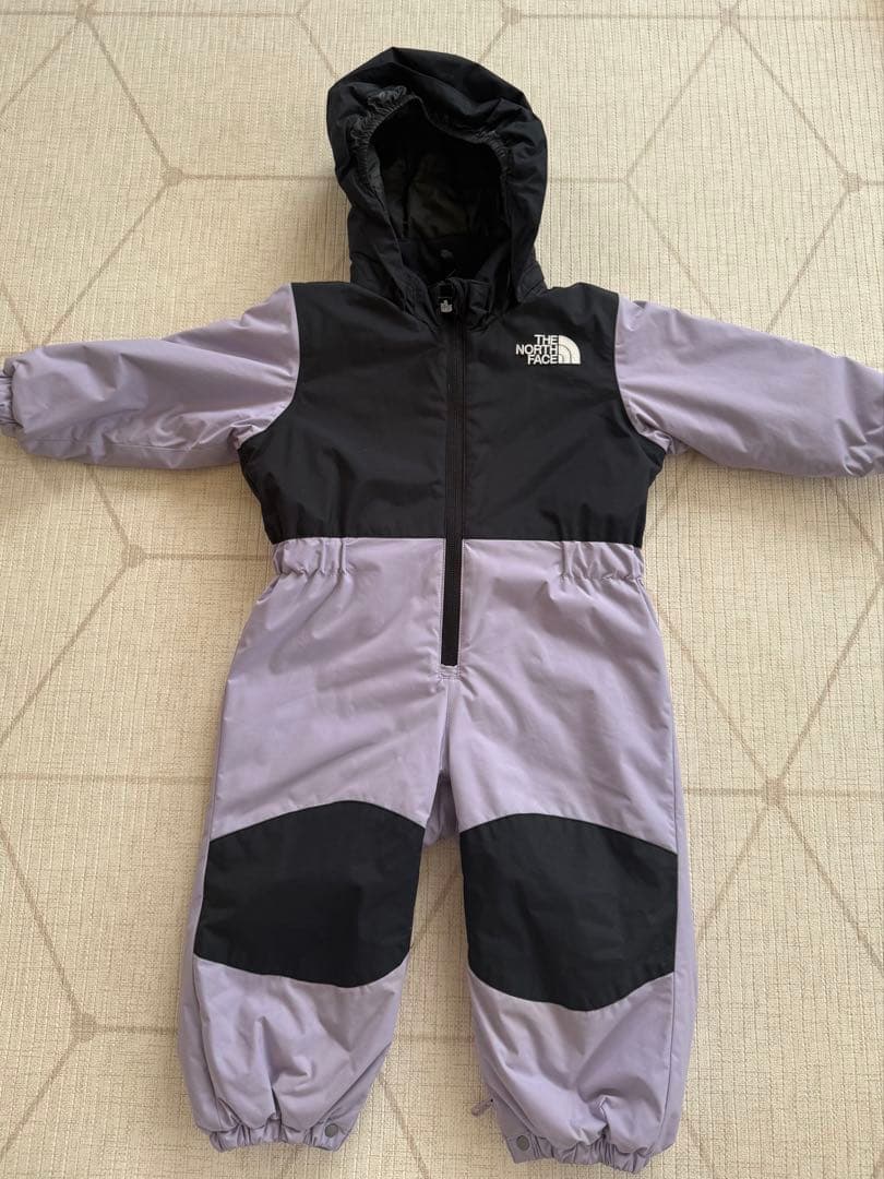 ノースフェイス　スキーウェア スノーワンピース　ラベンダー　80センチ