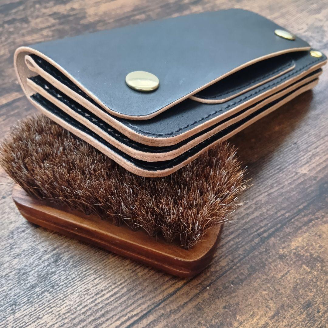 ★丘染め　ブラック★ロングトラッカーウォレット