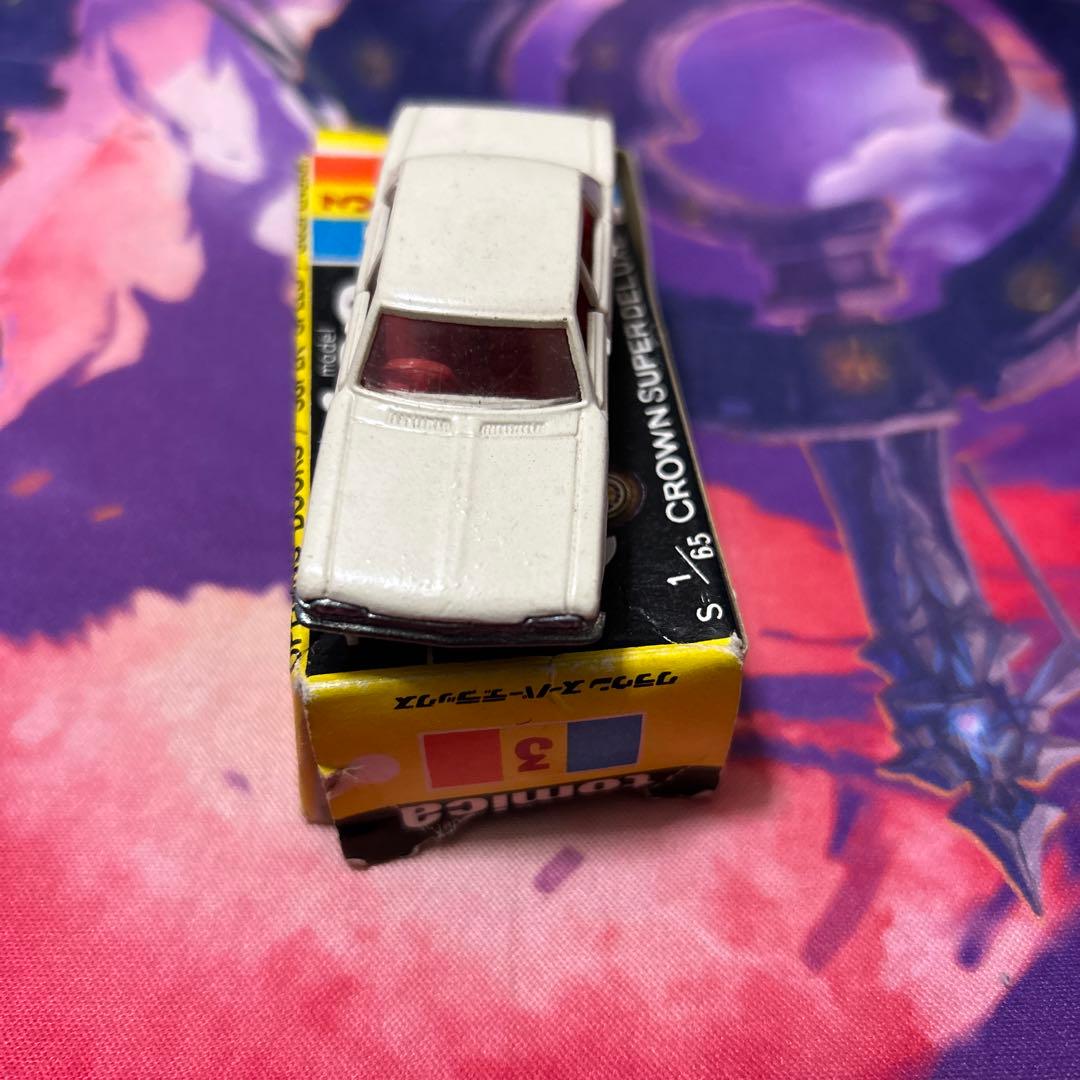 トミカ No.3 クラウンスーパーデラックス 1Aホイール 黒箱 箱付き 日本製