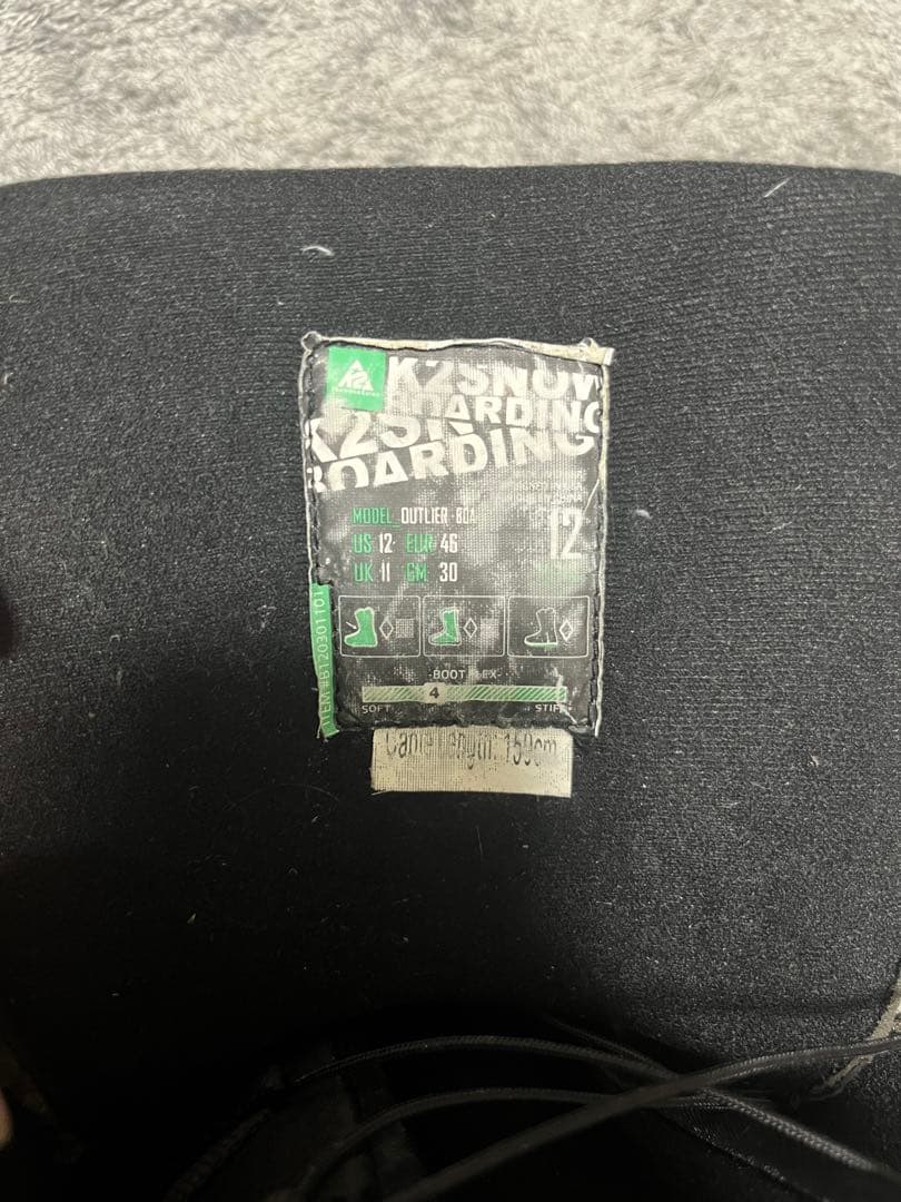 K2 outlierスノーボードブーツ サイズ12 ブラック