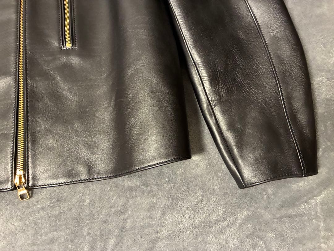 【美品】ダンヒル　カウハイド　GD金具　シングルライダースジャケット