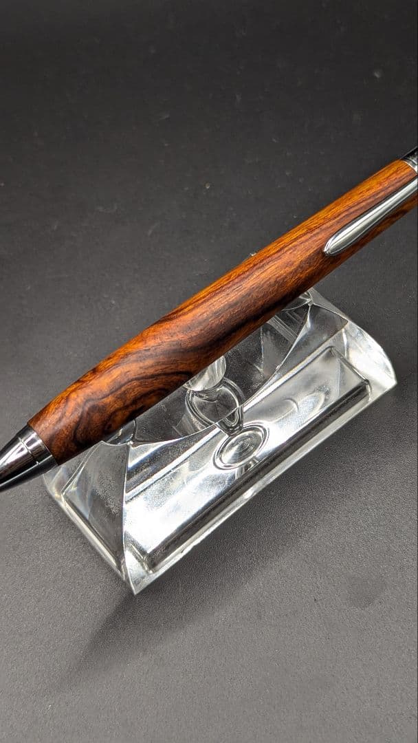 459ペン工房翌檜　デザートアイアンウッド瘤杢　木軸シャーペン　ボールペン