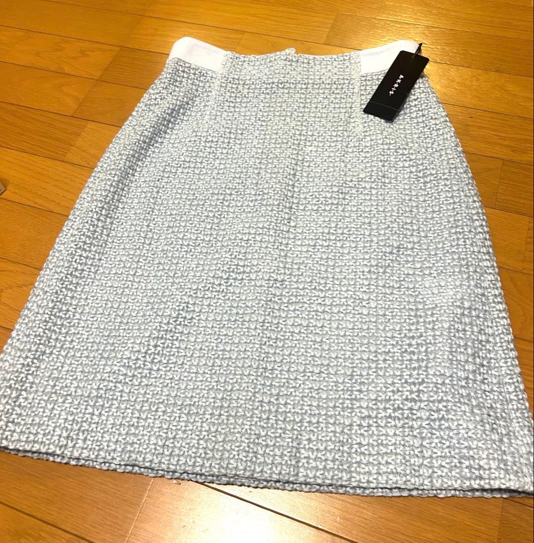 【新品タグ付き】AKRIS アクリスツイードスカート 38 定価17万円