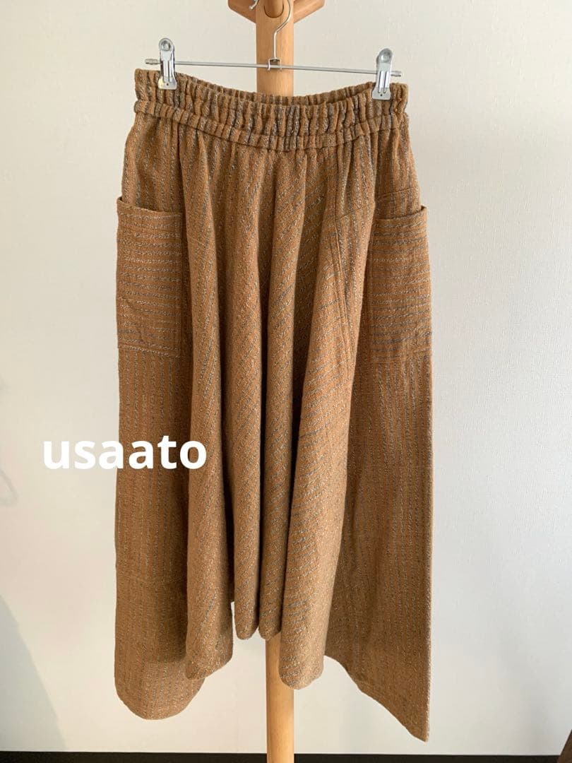 うさと ムササビ usaato うさとの服　ボトム 手紡ぎ 草木染 手織り
