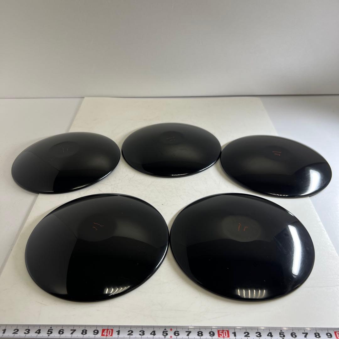 服部峻昇　蒔絵銘々皿5客　共箱　直径15.9㎝　東Y7-1002①