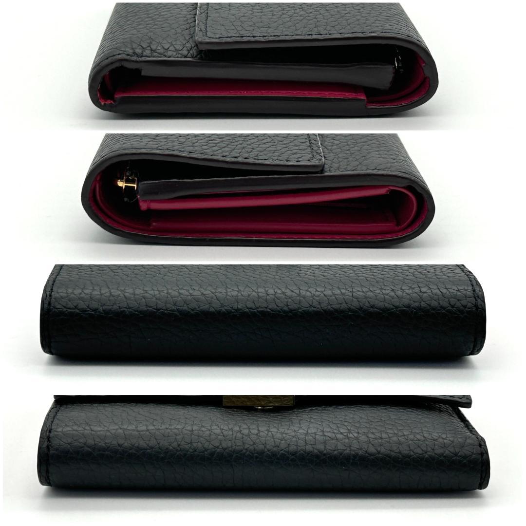 【極美品】ルイヴィトン　トリヨン　ポルトフォイユ　カプシーヌ　コンパクト　黒