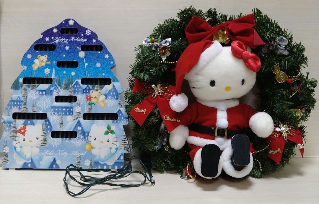ハローキティ　ぬいぐるみクリスマリース　イルミネーション　セット　当時物