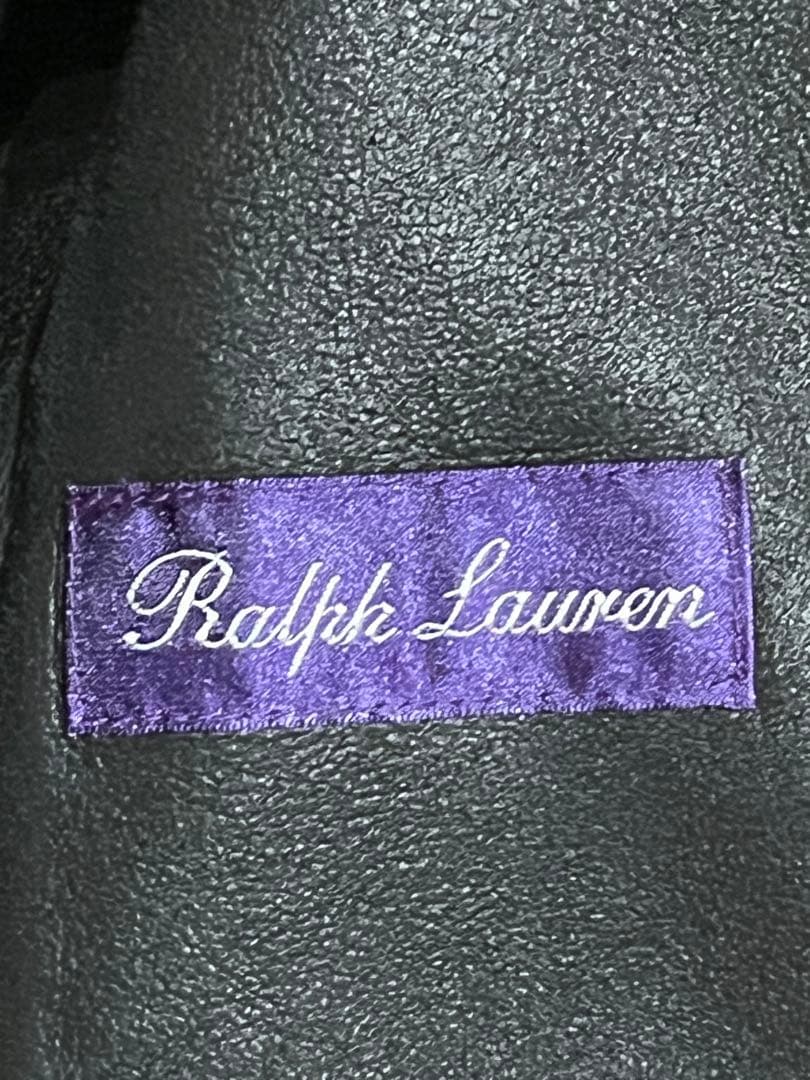ラルフローレン パープルレーベル レザー ライダースジャケット