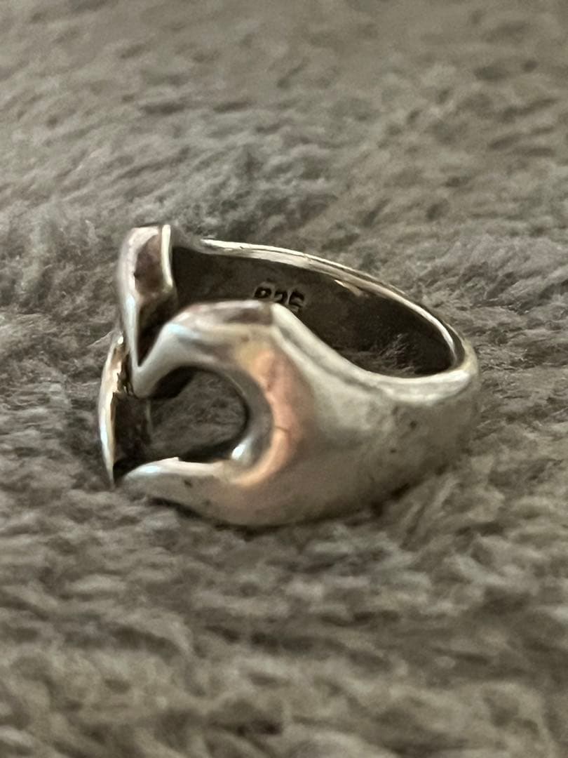 70~90s代のヴィンテージジュエリー シルバー ハート型リング 925