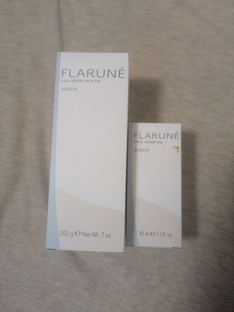 ALBION FLARUNÉ フルリファインミルク & ビビッドチューナー KM