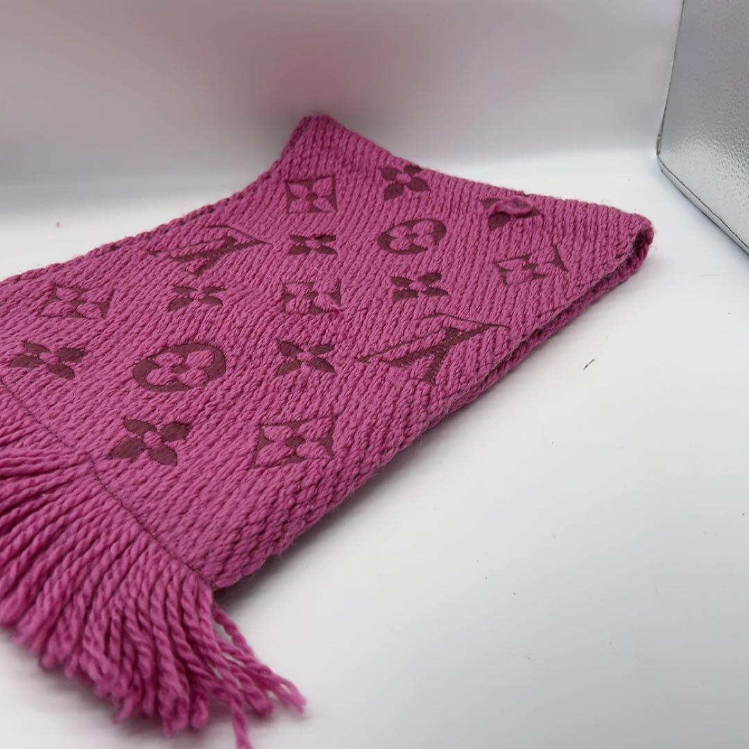 ルイヴィトン エシャルプ ロゴマニ マフラー モノグラム パープル M75503