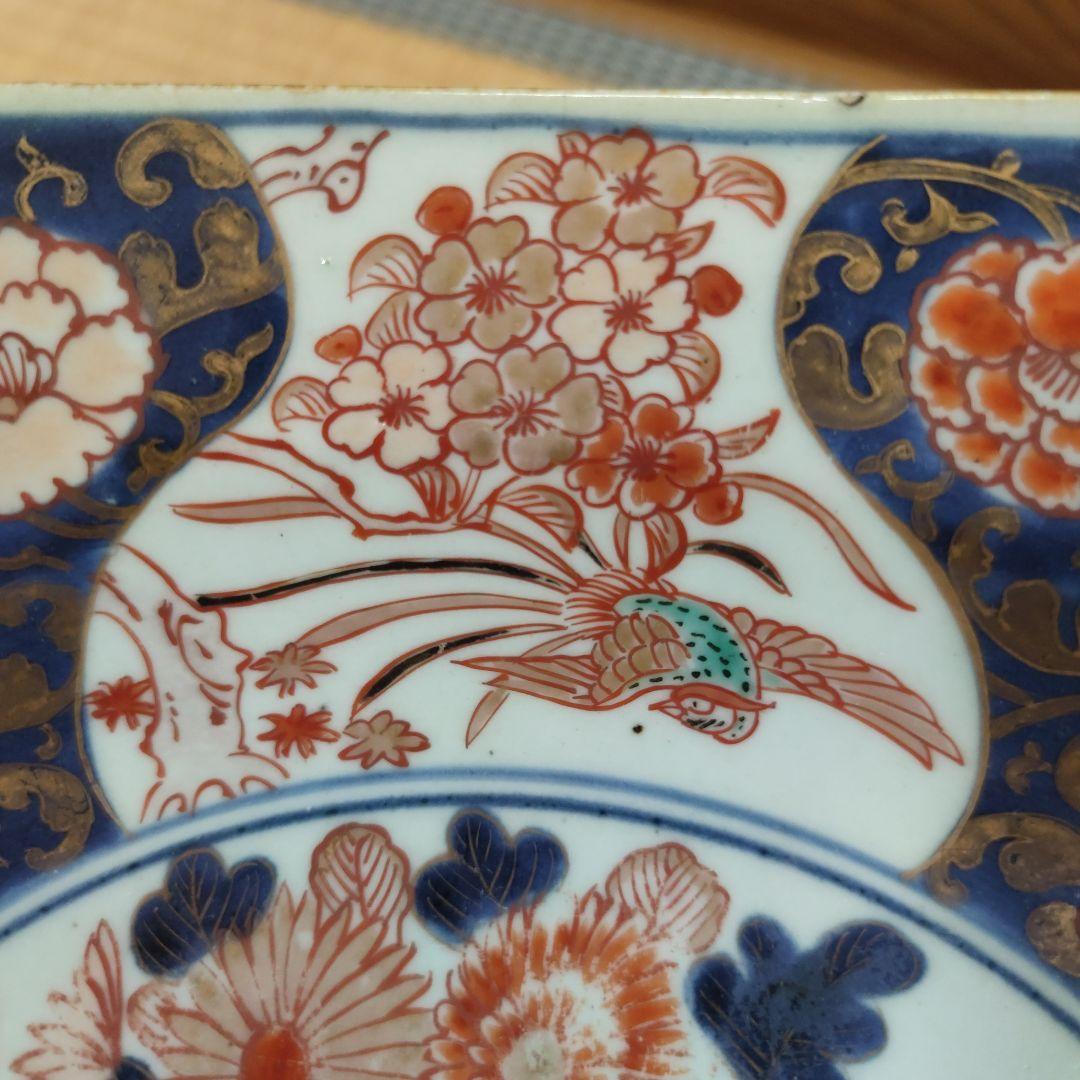 【ロースドルフ城】享保古伊万里色絵牡丹花獅子文八角大皿