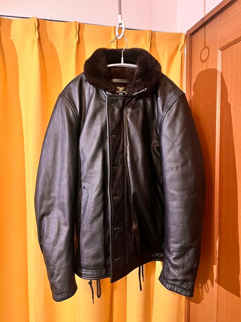 [値下げ]HOUSTON レザージャケット　レザーN1デッキジャケット　38R