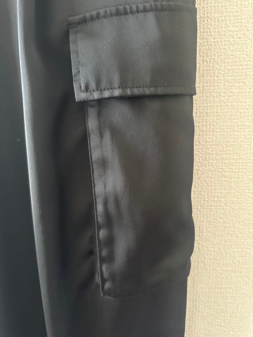 crewre マットサテンカーゴパンツ ブラック サイズ3