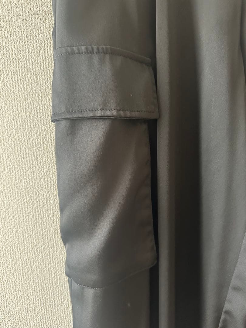 crewre マットサテンカーゴパンツ ブラック サイズ3