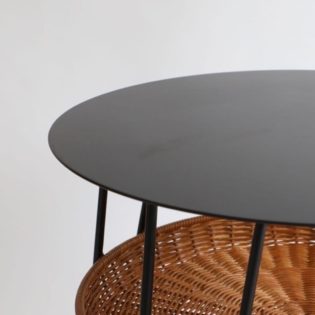 サイドテーブル・ナイトテーブル・ローテーブル WALLABY LOW TABLE ROUND Black