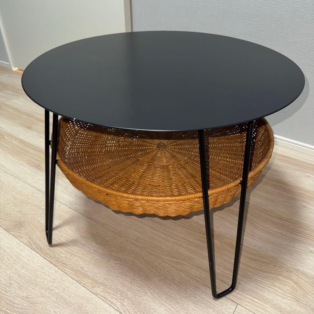 サイドテーブル・ナイトテーブル・ローテーブル WALLABY LOW TABLE ROUND Black