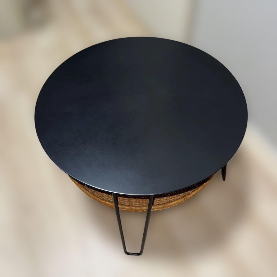 サイドテーブル・ナイトテーブル・ローテーブル WALLABY LOW TABLE ROUND Black