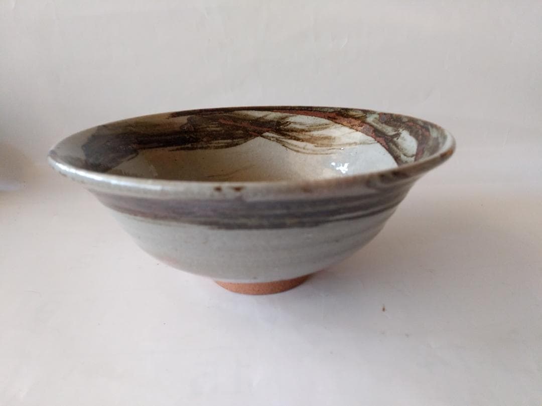 茶道具 丹山窯 小峠葛芳 作 鉄刷毛目 茶碗 共箱 共布 栞 茶器 抹茶碗 新品