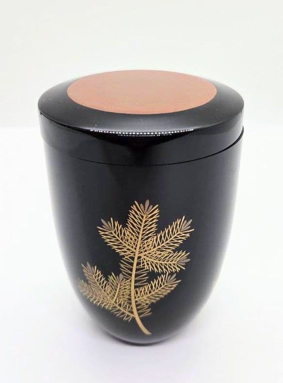 【茶道具】寿老棗　若松　加賀塗師四代辻石齋