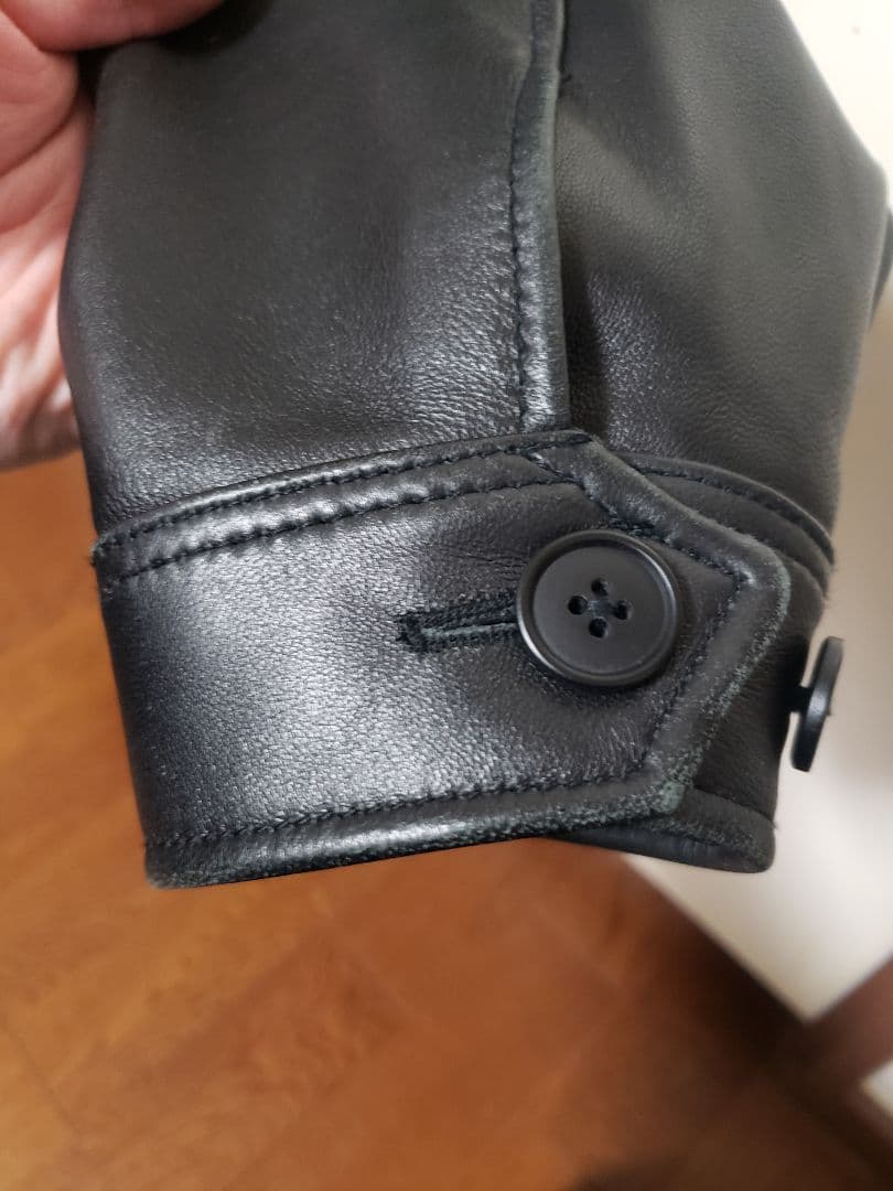 BEAMS　ワイドフィット レザー ジップブルゾン