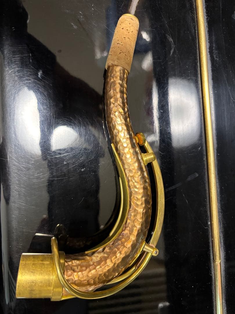 テナーサックス用 ネックEastren Music製ブロンズハンマード仕上げ