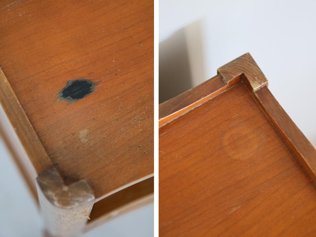 フランスアンティーク木製ベッドサイドキャビネット/ナイトテーブル90-143-2