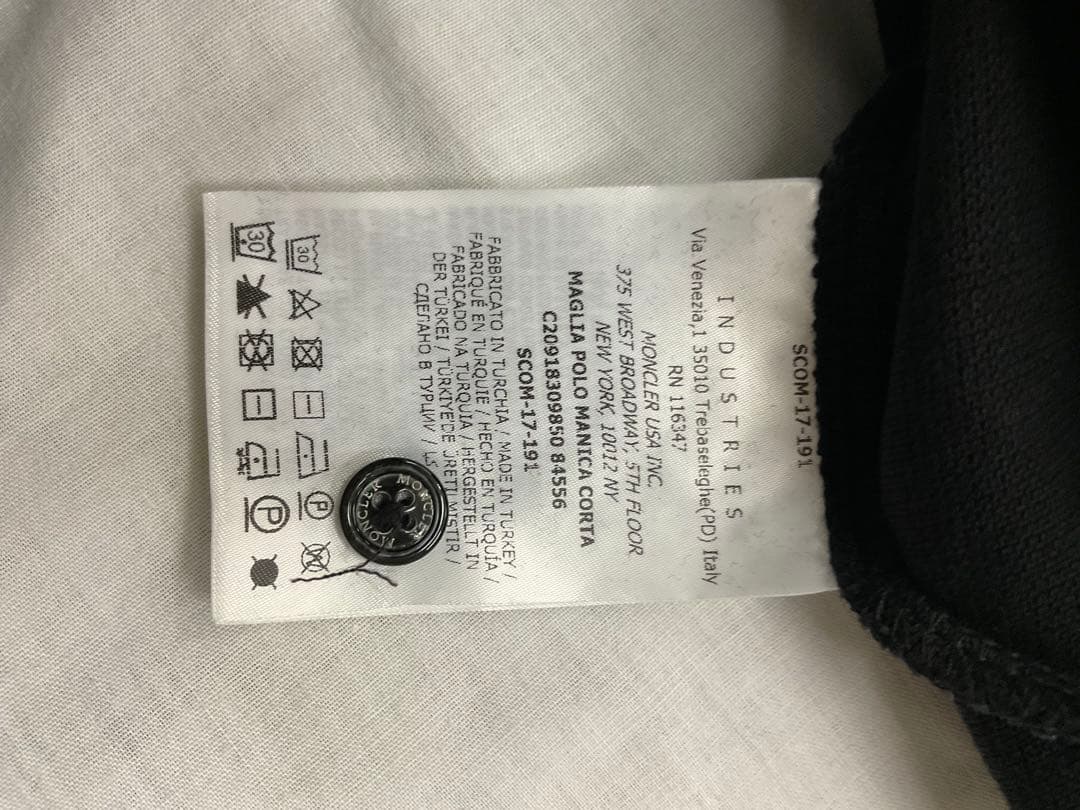 e12 MONCLER レディース　襟ロゴ　ポロシャツ　XL