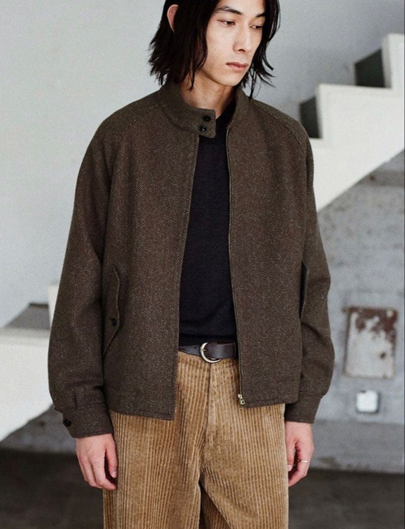 【LIDNMリドム】Alpaca Tweed Harrington Jacket