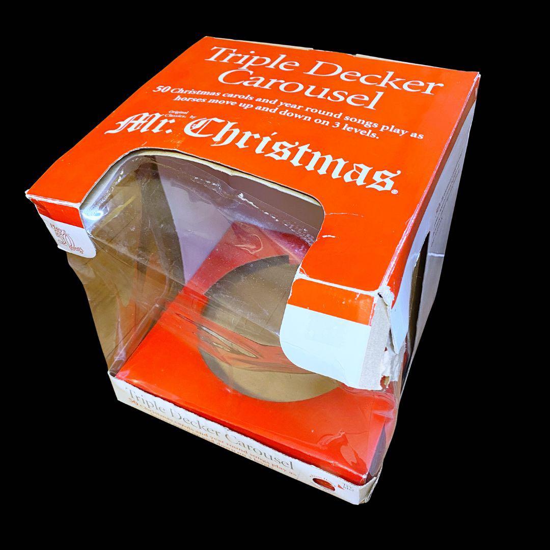 【超美品】希少‼︎ ミスタークリスマス カルーセル メリーゴーランド 箱付 廃盤