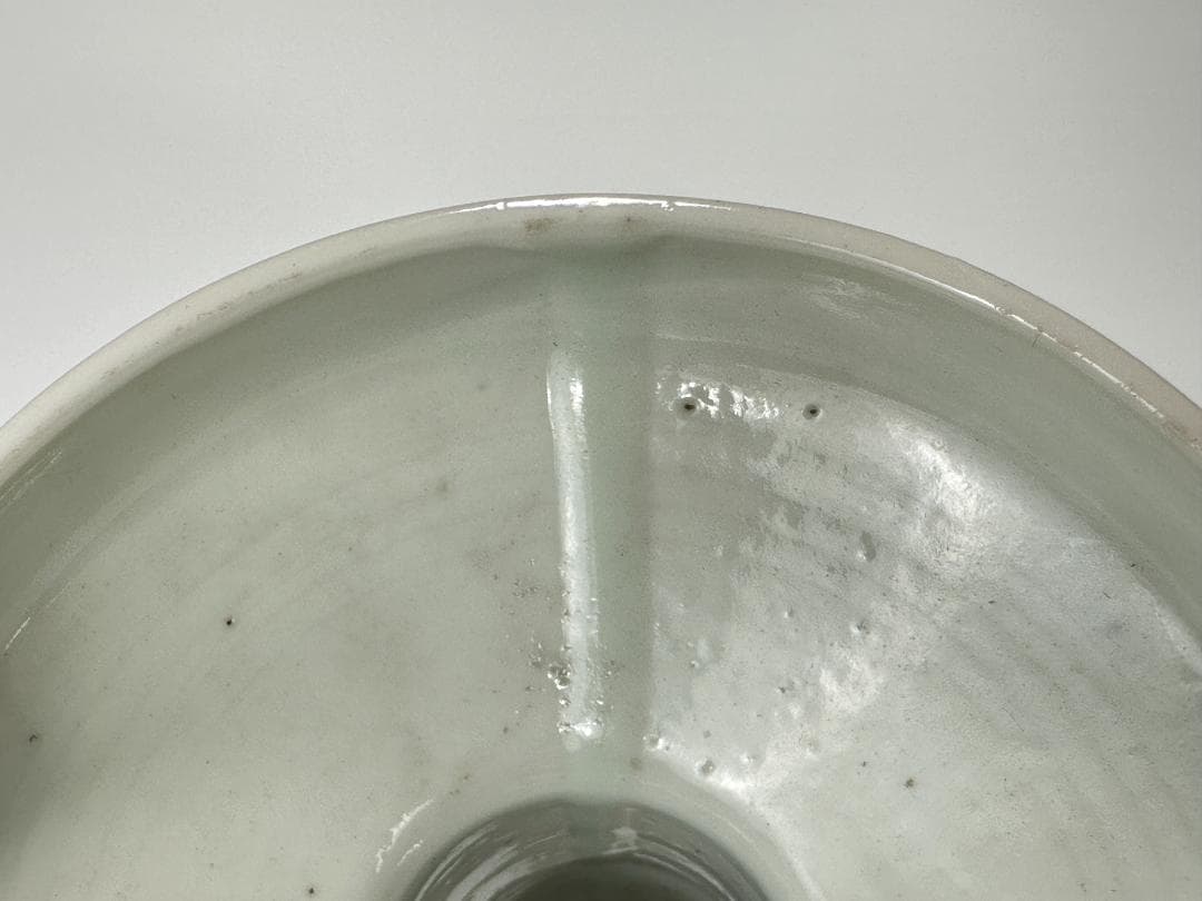 中国美術　清朝　清代　粉彩花卉文燈台　燭台　時代物　唐物　古物　旧蔵家出し