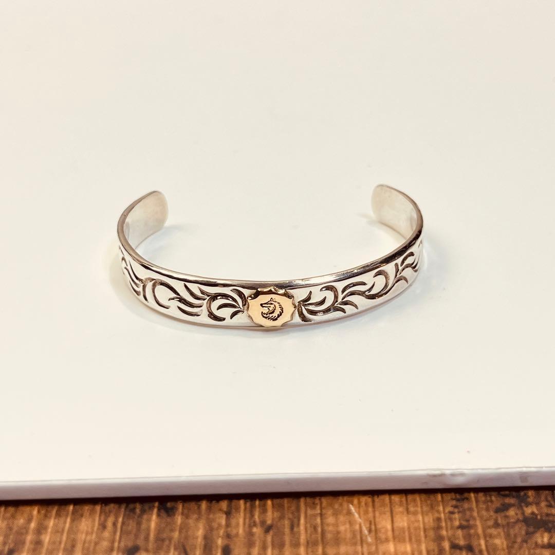 TADY & KING廃盤品　平打ちバングルアラベスク バングル　GPウルフ