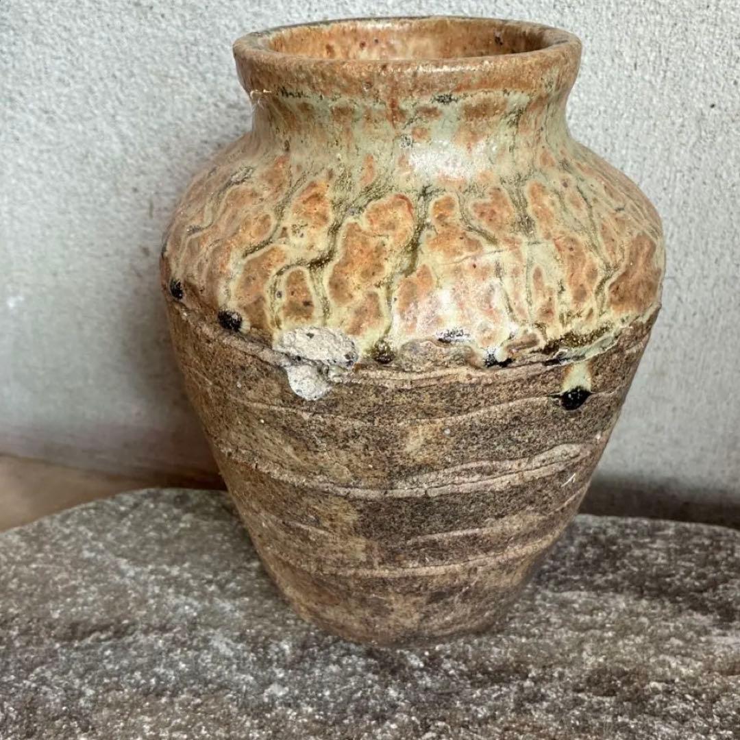 小壺　常滑焼　三筋壺