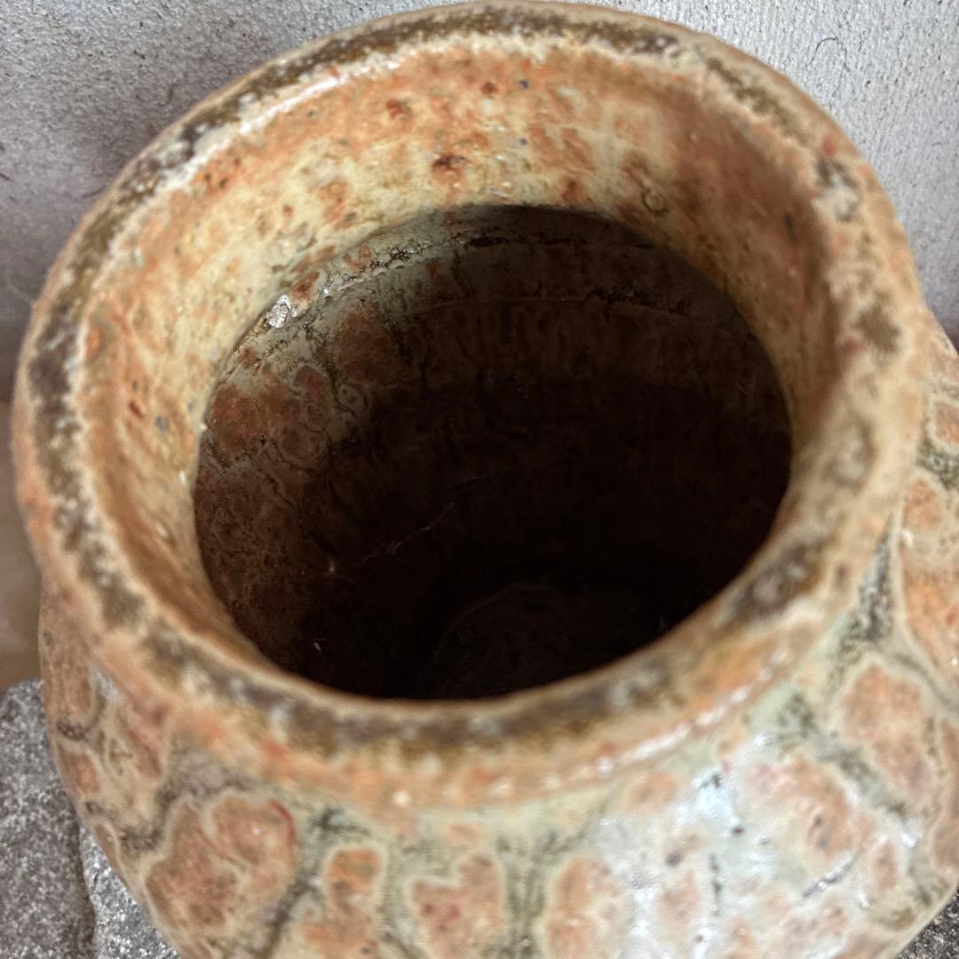 小壺　常滑焼　三筋壺