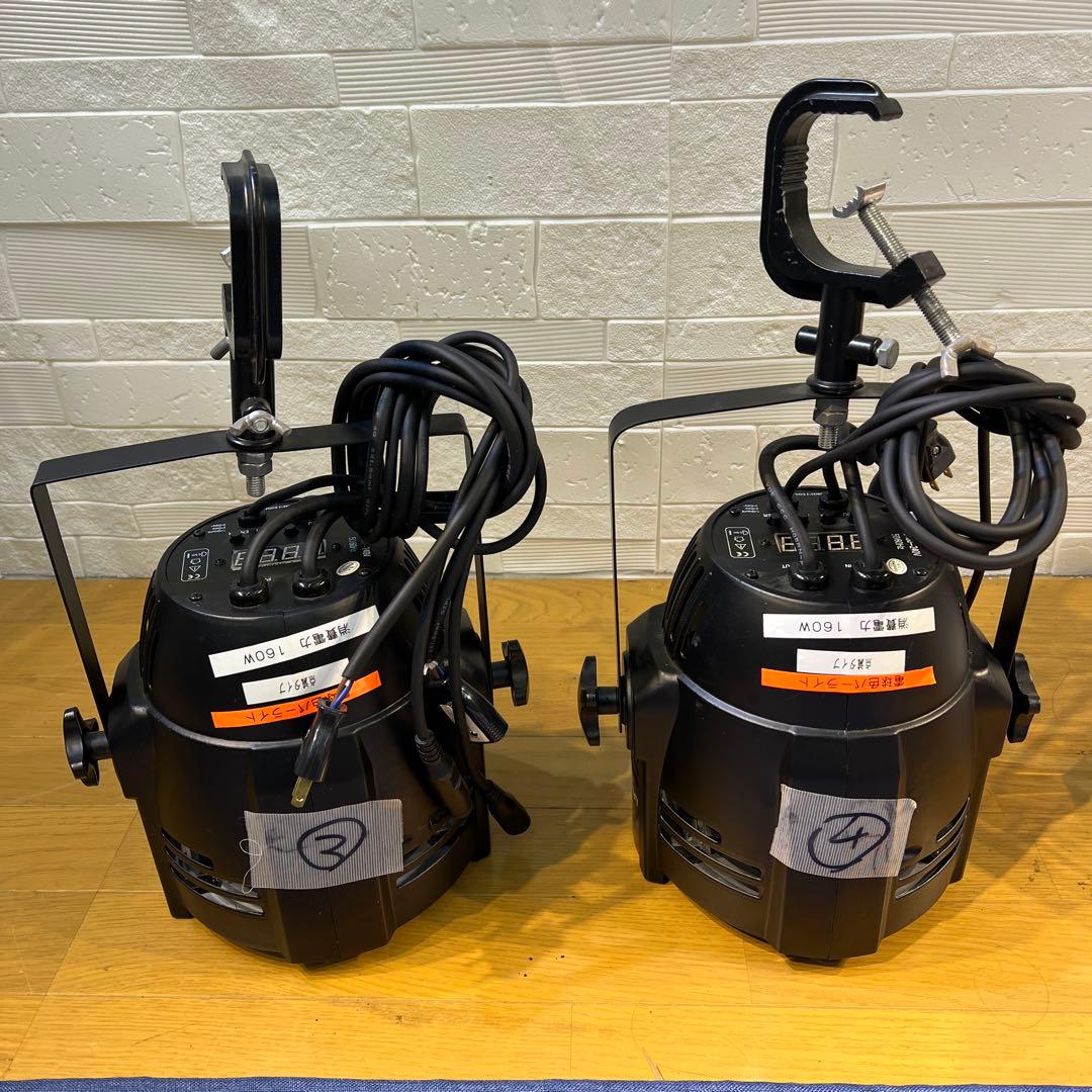 LED電球色パーライト　クランプ付き　2台　DMX照明