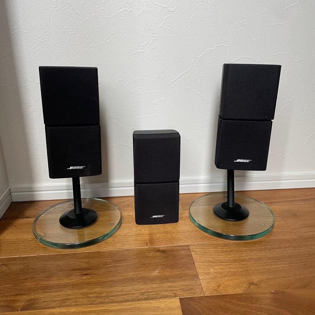 【希少！】BOSE ダブルキューブサテライトスピーカー ３個セット 専用台座付き