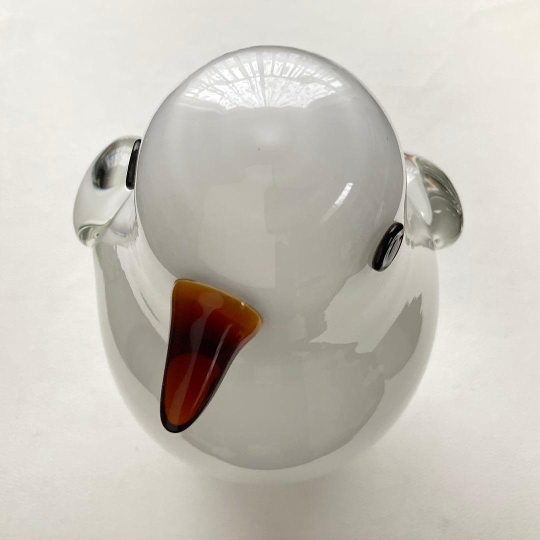 岩津ガラス ペンギン 置物 オブジェ ランプシェード スタンド 工芸品 レトロ