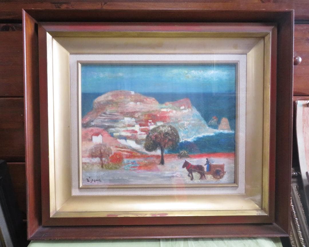 芝田米三　「スペイン風景」　油彩F6号　芸術院会員 　安井賞受賞　師：須田国太郎